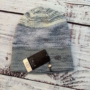 CALIA by Carrie Underwood Blue and Gray Knit Beanie